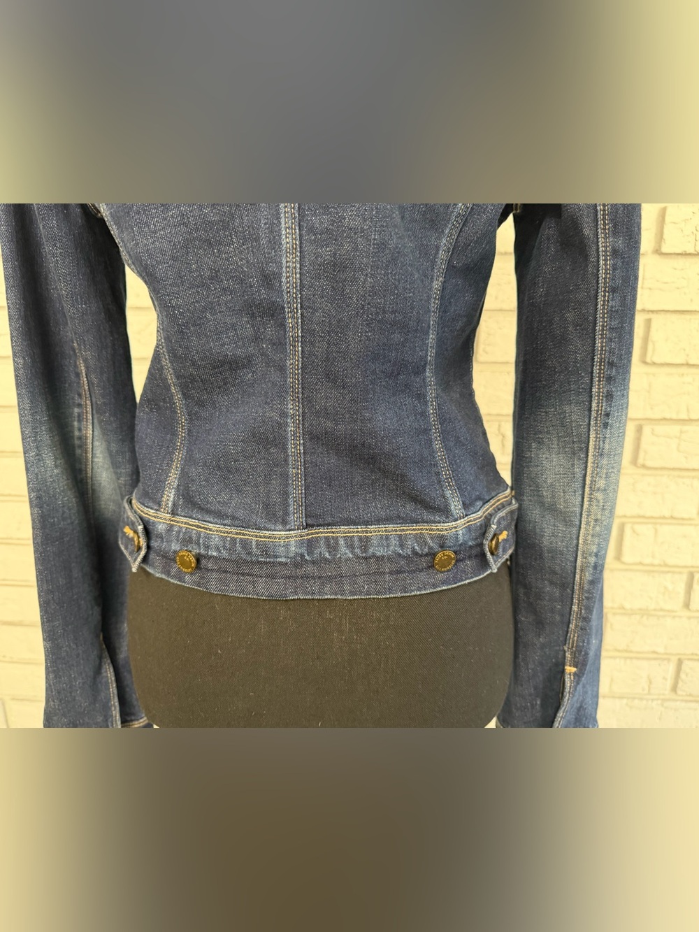 Paige Denim Jacket Small Women’s Blue Slim Fit Short Buttons - Picture 5 of 11